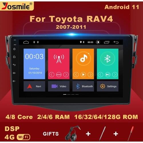 2 Din Android 11 Car GPS For Toyota RAV4 Rav 4 2007 2008 2009 2010 2011 2012 Radio Multimedia Player Audio Video Carplay AIVoice