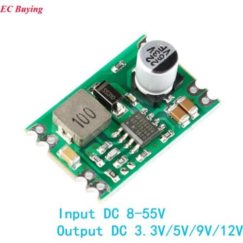 DC-DC Step Down Power Supply Module Buck Regulated Board 2A Input 8-55V Output DC to DC 3.3V/5V/9V/12V A04 Electronic DIY PCB