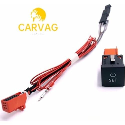 FOR VW Golf MK6 Jetta 5 6 MK5 MK6 Scirocco SET TPMS Tire Tyre Pressure Warning Button with Wire 1K0927121B 1K0 927 121 B