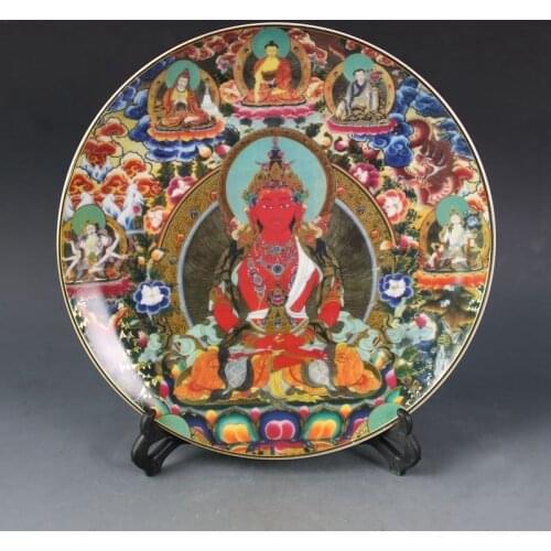 Fengshui Porcelain Herbalist Buddha Porcelain Plate Healthy Safe Good Luck Decoration Plate Household Jingdezhen Porcelain