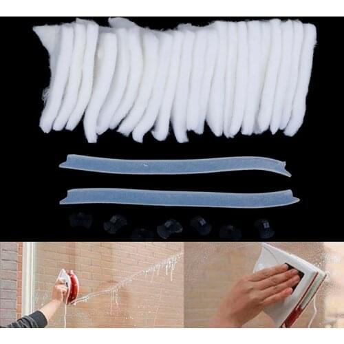 Sponge Cleaner For Washing Window Glass Magnetic Window Cleaning Brush Replacement Sponge Wiper Strip Accessories