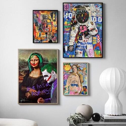 Graffiti Street Art Collection Follow Your Dream Smile Abstract Canvas Painting Poster Prints Wall Art Pictures Home Decor