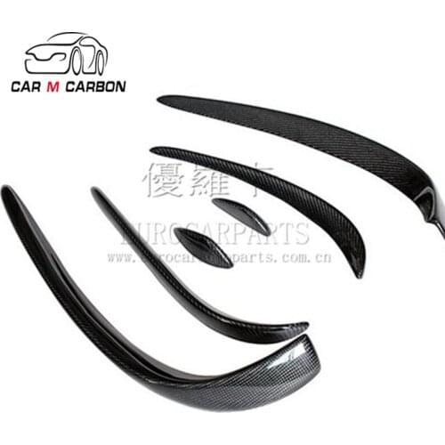 Carbon W205 Front Bumper Fins For W205 NEW C-Class C200 C180 C260 Sport bumper 14-15