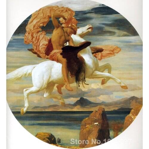Paintings for living room Perseus On Pegasus Hastening To The Rescue Of Andromeda Frederic Leighton High quality Hand painted