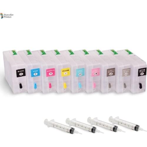 9Colors/Set T5801-T5809 T5811-T5819 T5891-T5899 Empty Refillable Ink Cartridge For Epson Stylus Pro 3800 3880 3890 3850 80ML/PC