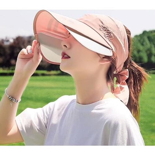 Sun Hats for Women Uv Protect Visor Baseball Cap Summer Topless Beach Hat Cycling Fishing Sun Shade Caps With Elastic