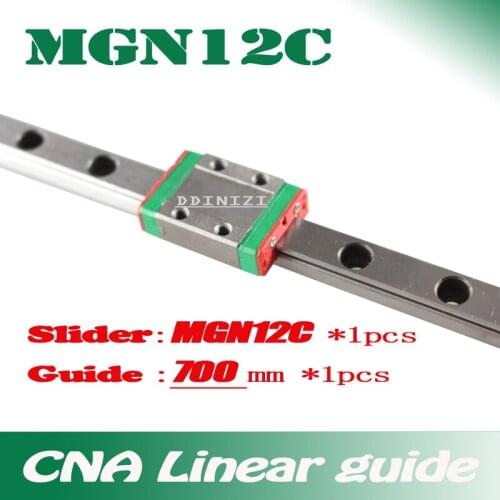 Kossel Mini for 12mm Linear Guide MGN12 700mm linear rail + MGN12C Long linear carriage for CNC X Y Z Axis 3d printer part