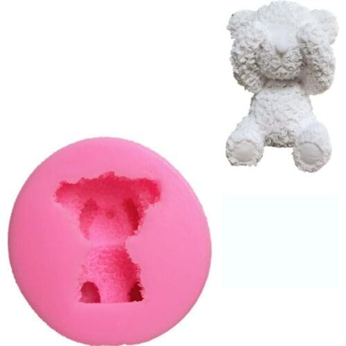 Bear Silicone molds soap mold handmade soap molds silica gel die Aroma stone moulds candle mould bear cake decorations tools