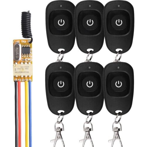 DC 3.7V 5V 6V 7V 9V 12V Mini Relay Wireless Switch Remote Control Power LED Lamp Controller Micro Receiver Transmitter System