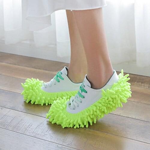 Multi-Function Dust Duster Mop Slippers Shoes Cover Washable Reusable Microfiber Foot Socks Floor Cleaning Tools Shoe Cover