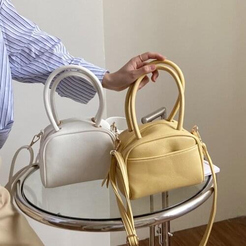 Fashion Lychee Pattern Womens Top Handle Bags Female Small Daily Tote Girls PU Leather Shoulder Crossbody Bag