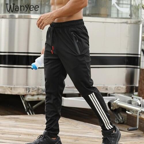 Men Jogging Fashion Male Elastic Band Sweatpants Casual Sports Loose Running Training Fitness Pants Quick-Drying Feet Trousers