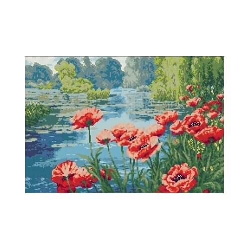 -ZR LP-021 The color of summer Needlework,For Embroidery,DIY 14CT Unprinted Arts Cross stitch kits Set Cross-Stitching
