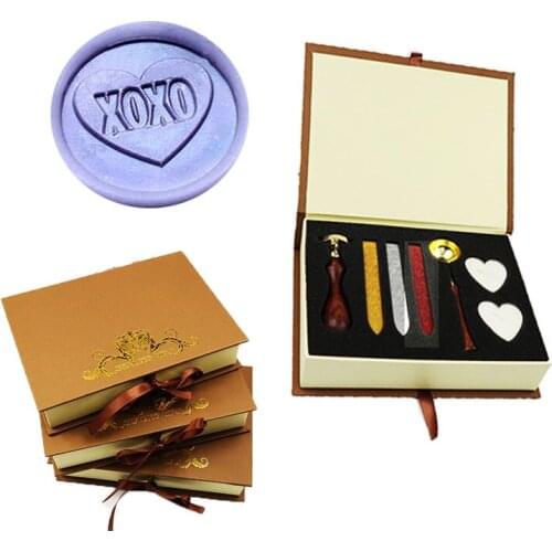 XOXO Love Wax Seal Stamp Set Vintage Classical Wax Stamp Kit for Cards Envelopes Invitations Wine Packages