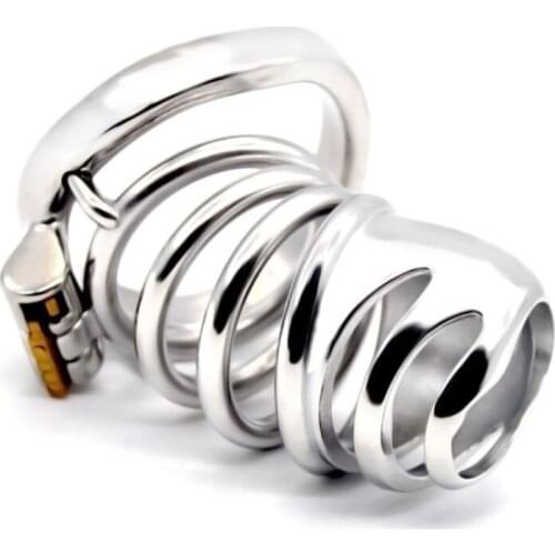 2020 New Design Lock Stainless Steel Male Chastity Devices Super Long Bondage Penis Cock Cage Sex Rings Adult Toys for Men G261A