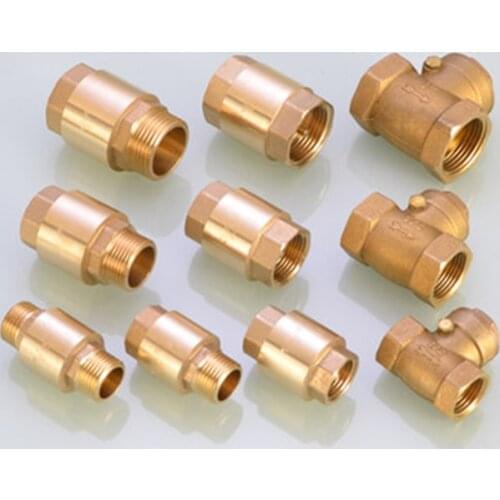 All copperdiscrete check valve spring check valve "horizontal check valve with inner and outer wires copper rod water stop valve