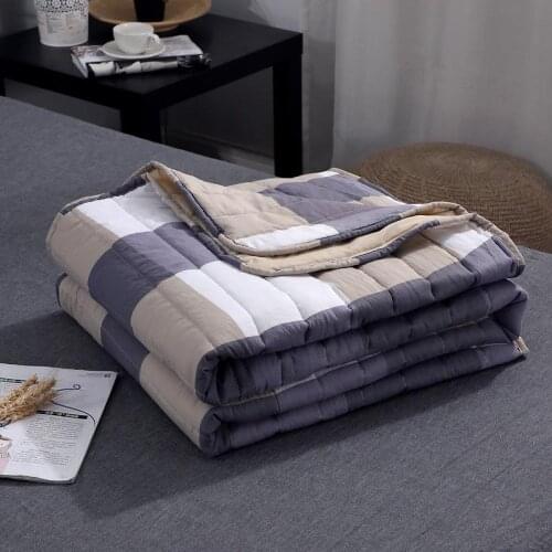 48Plaid Modern Throw Blanket Summer Air Conditioning Thin Blankets For Beds Office Sofa High Quality Bedspread