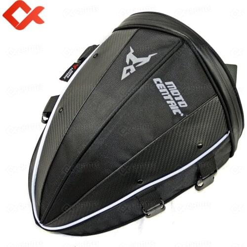 Reflective Motorcycle Saddlebag Carbon fiber Rear Motorcycle Trunk Casual Travel Shoulder Bag Men Waterproof Hip Bag Waist Pack