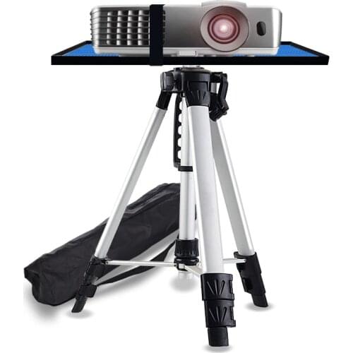Portable Projector Tripod Stand Free Lifting Aluminum Projector Tripod Stand with Tray Height Adjustable DVD Player Floor Stand