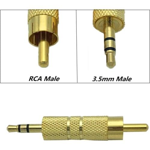 3.5mm Male Audio plug to RCA Male Socket 3.5 Plug jack Adapter Connector For Microphone