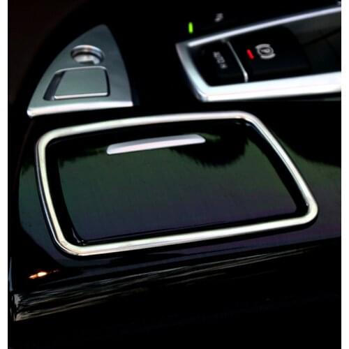 Car styling Center Console Ashtray Frame Decoration For BMW 5 Series F10 2011-17 Water Cup Holder Cover Trim