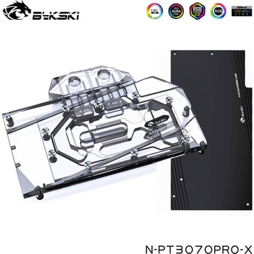 Bykski Watercooler For Palit Geforce RTX 3070/3060Ti Gaming PRO OC VGA Card,With Back Plate Full Cover Water Block,N-PT3070PRO-X