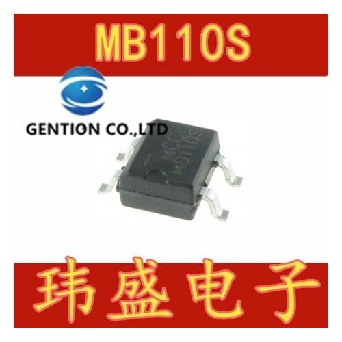 20PCS MCC MB110S SOP4 schottky rectifier bridge, the bridge pile 1 a 100 v in stock 100% new and original