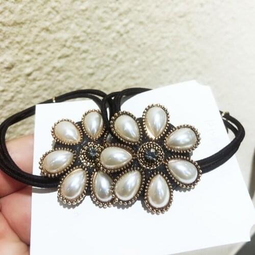 Women Lady Fashion Elastic Hair Ring Luxuryflowers Hair Rubber bands Rope Headbands Ties Hair Accessories for Women & Girls