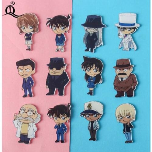 1PCS Cartoon Detective Conan Icons on The Pin Kawaii Icon Badge Bacges on Backpack Badges for Clothing Acrylic Badges Z69
