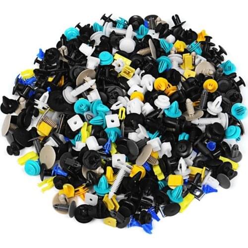 1000pcs/set Automotive Plastic Rivet Car Fender Bumper Interior Trim Push Pin Clips Kit Car Accessories With 6 Inch Tool