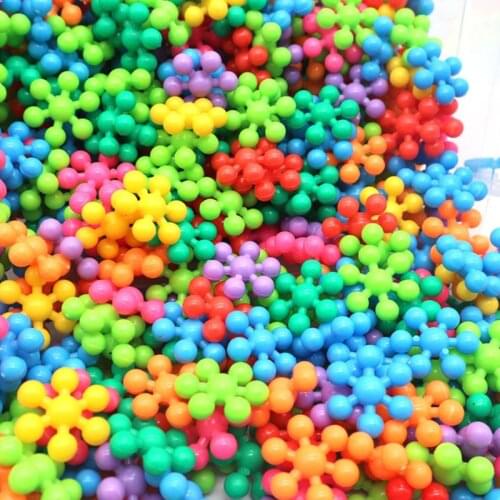 150Pcs/set Plastic Color Plum Blossom Building Blocks Learning Toys Assembly Interlocking Construction Handcarft Toy for Kids