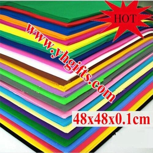 24PCS/LOT.1mm Eva foam sheets,Craft sheets, School projects, Easy to cut,Punch sheet,Handmade material.48x48x0.1cm.24 color