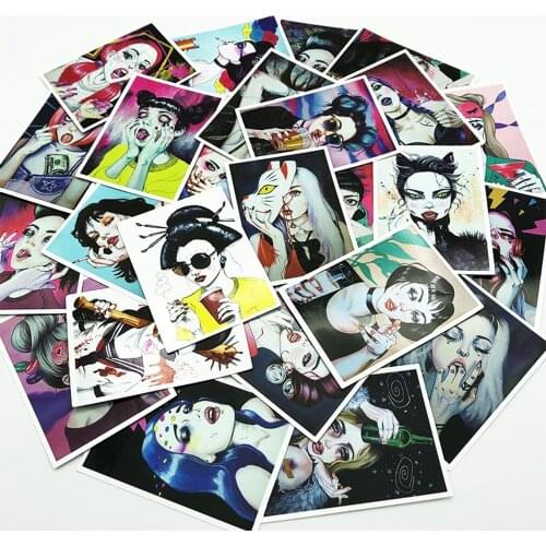 25Pcs Sexy Violence Motorcycle Girl Stickers Popular For Cars Helmet Sktaeboard Siutcase Future Poster Adesivi Craft Supplies