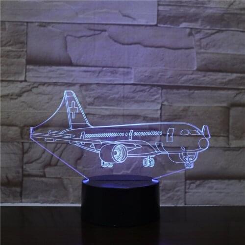 Air Plan 3D LED Lamp USB Night Light Multicolors Lava LED RGBW Lighting Luminaria Table Kids Christmas Gifts Dropshipping 1905