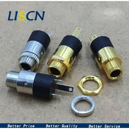 10PCS 3.5MM cylindrical socket PJ-392 Stereo Female Socket Jack with Screw 3.5 Audio Video Headphone Connector PJ392 GOLD PLATED