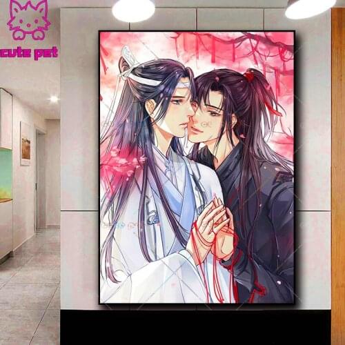 5d Diy Diamond Painting Cartoon Mo Dao Zu Shi Figure Poster Diamond Mosaic Embroidery Cross Stitch Home Decor Room Gifts