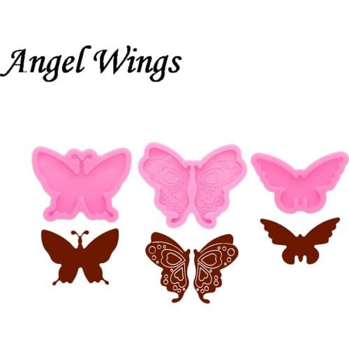 Shiny keychains Butterfly and frog shape Silicone Molds DIY Jewelry keychain mould Epoxy Resin Mold DY0400