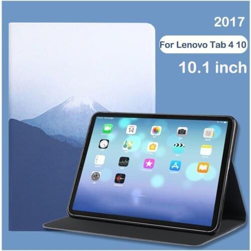 Tablet Case For Lenovo Tab 4 10 Plus Case 10.1'' 2017 TB-X704F TB-X704L Folio Cover Funda Painted Flip Stand Protective Shell