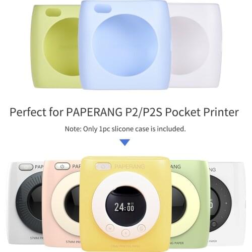 Original PAPERANG Soft Silicone Case for PAPERANG P2 P2S Pocket Printer Protective Cover Case Waterproof Anti-Dust Anti-Scratch