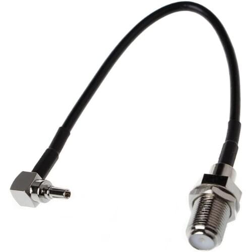 F Female to CRC9 Male Right Angle Connector RG174 Pigtail Cable 15cm 6" Adapter Drop Ship