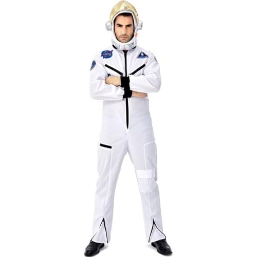 Adult Children Parent-child Astronaut Space Suit Cosplay White Space Pilot Professional Role with Hat
