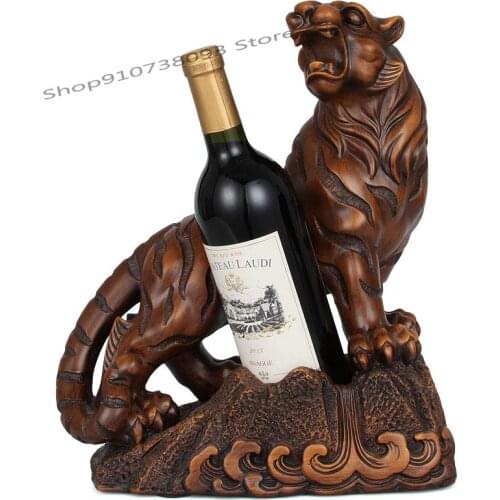Creative Chinese Tiger Wine Shelf Decoration Household Living Room Decoration Wine Support Zodiac Tiger Wine Cabinet Wine Shelf