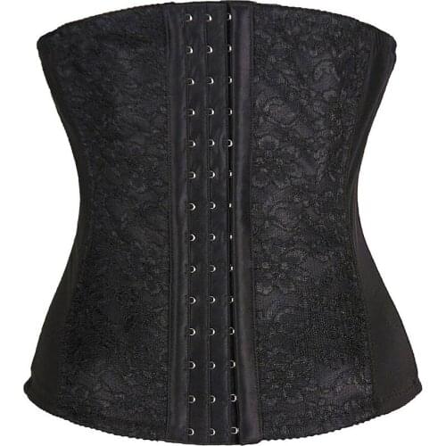 Lace Latex Waist Trainer Corsets and Bustiers Cincher Steel Bone Underbust Corset Straps BodyShaper Slimming Control Sexy Corset