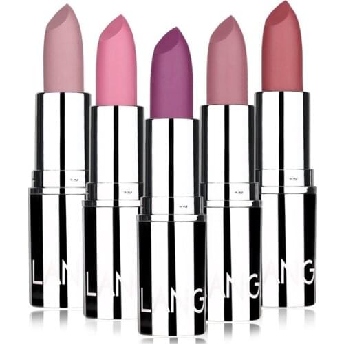 8 Colors Matte Waterproof Velvet Lipstick Sexy Red Brown Pigments Makeup Long Lasting Profissional Lipstick Easy To Wear 1pc