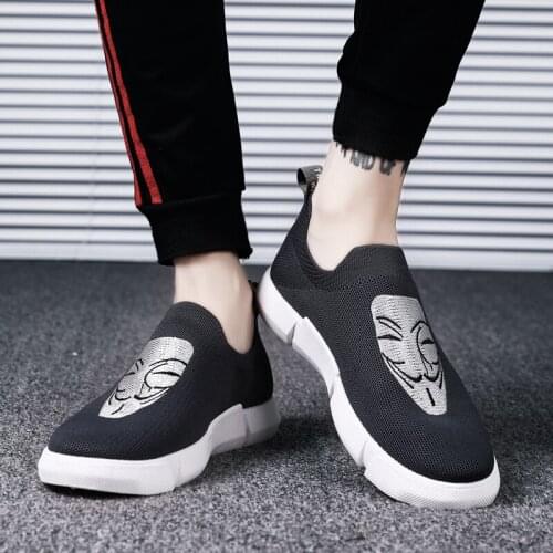 Fashionable Casual trainers sale white male 39 casual Male s black spring slip para man sapato 2020 Sneakers knitting casuales