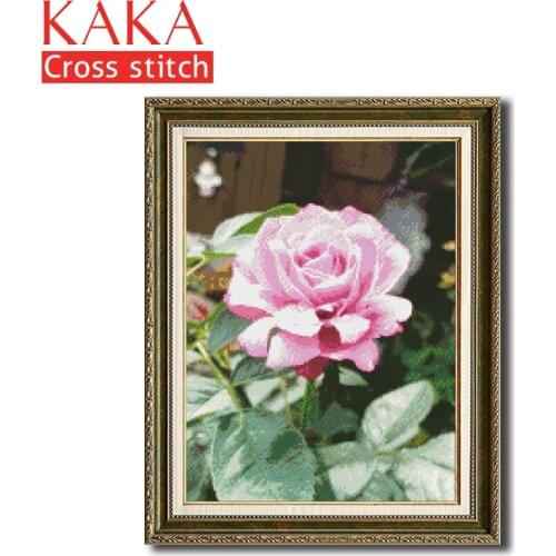 Cross stitch kits,Embroidery needlework sets with printed pattern,11CT-5D canvas for Home Decor Painting,flowers CCKF001
