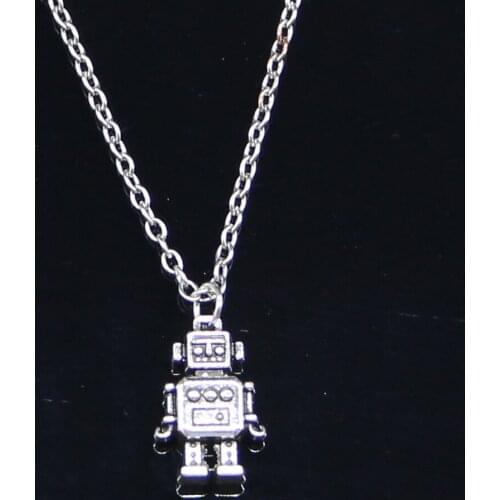 New Fashion Necklace 18x11x4mm mechanic robot Pendants Short Long Women Men Colar Gift Jewelry Choker