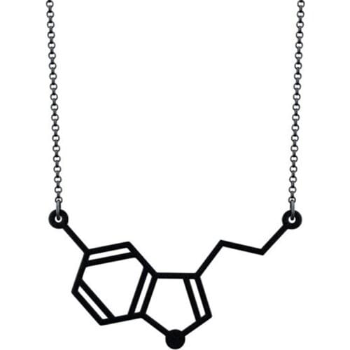 Wholesale Horizontal Serotonin Molecule Necklace free ship 12pcs/lot