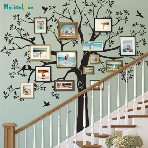 Organic Giant Family Tree Decor Baby Room Bedroom Decal Photo Wall Decal Nursery Wallpaper Mural Wall Sticker Vinyl poster BB743