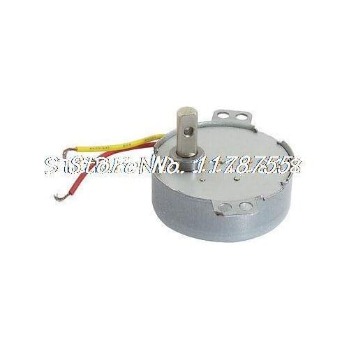 AC 220V 2.5RPM 7mmx16mm Shaft 49mm Diameter Electric Reduction Gear Motor